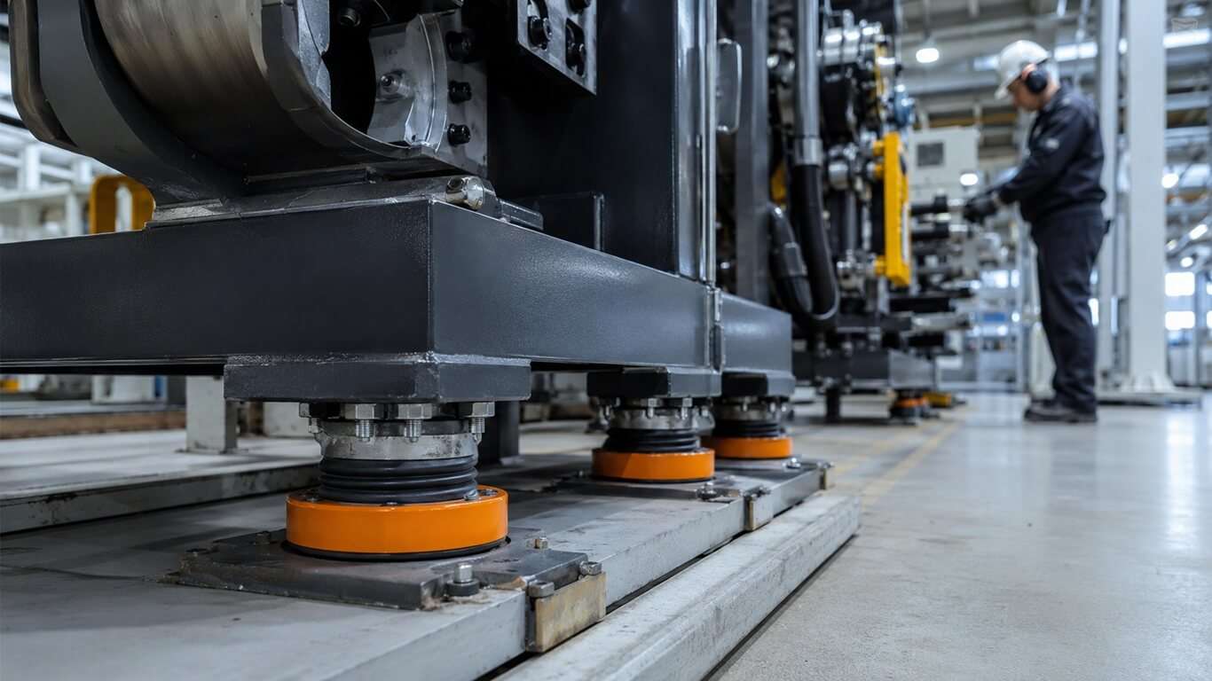Optymalizacja hałasu w hali produkcyjnej dzięki elementom z elastomerów